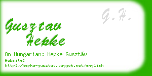 gusztav hepke business card